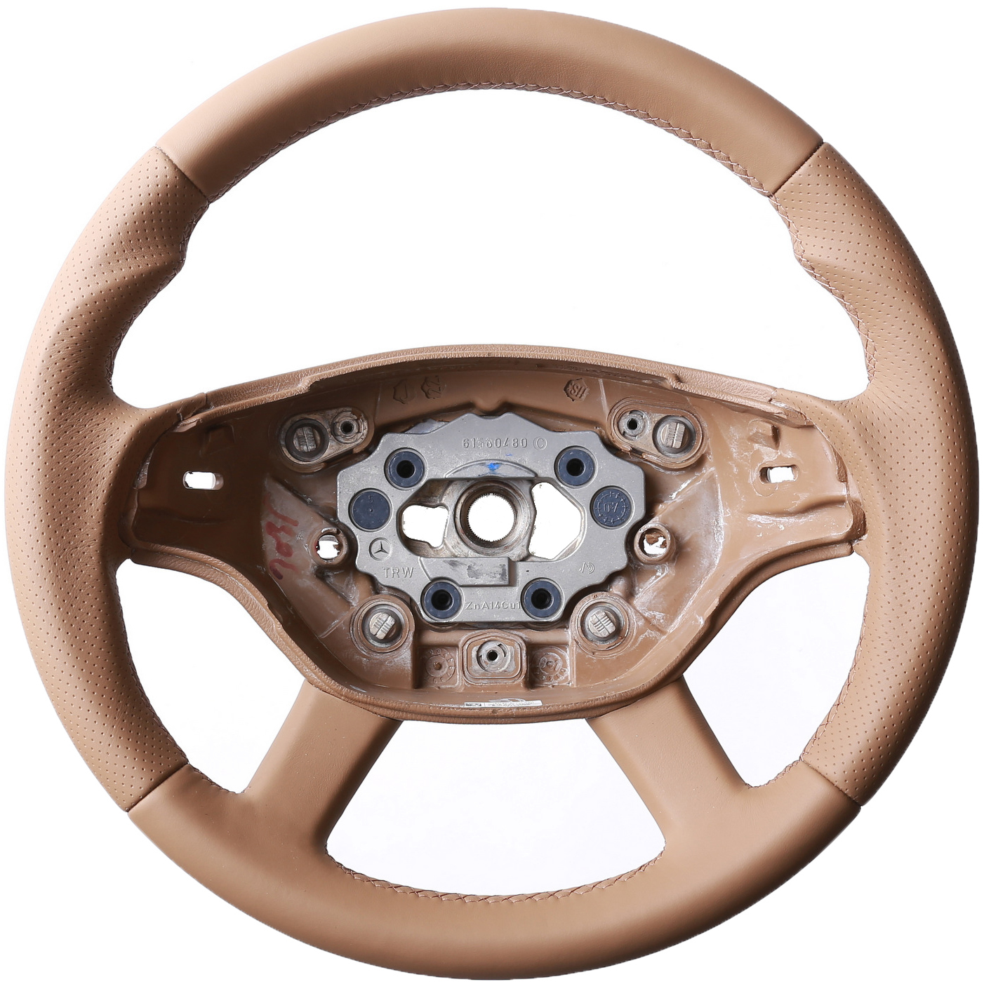 Mercedes Lenkrad W221 S Klasse W216 CL beige Daumenauflagen Kombibezug Naht beige