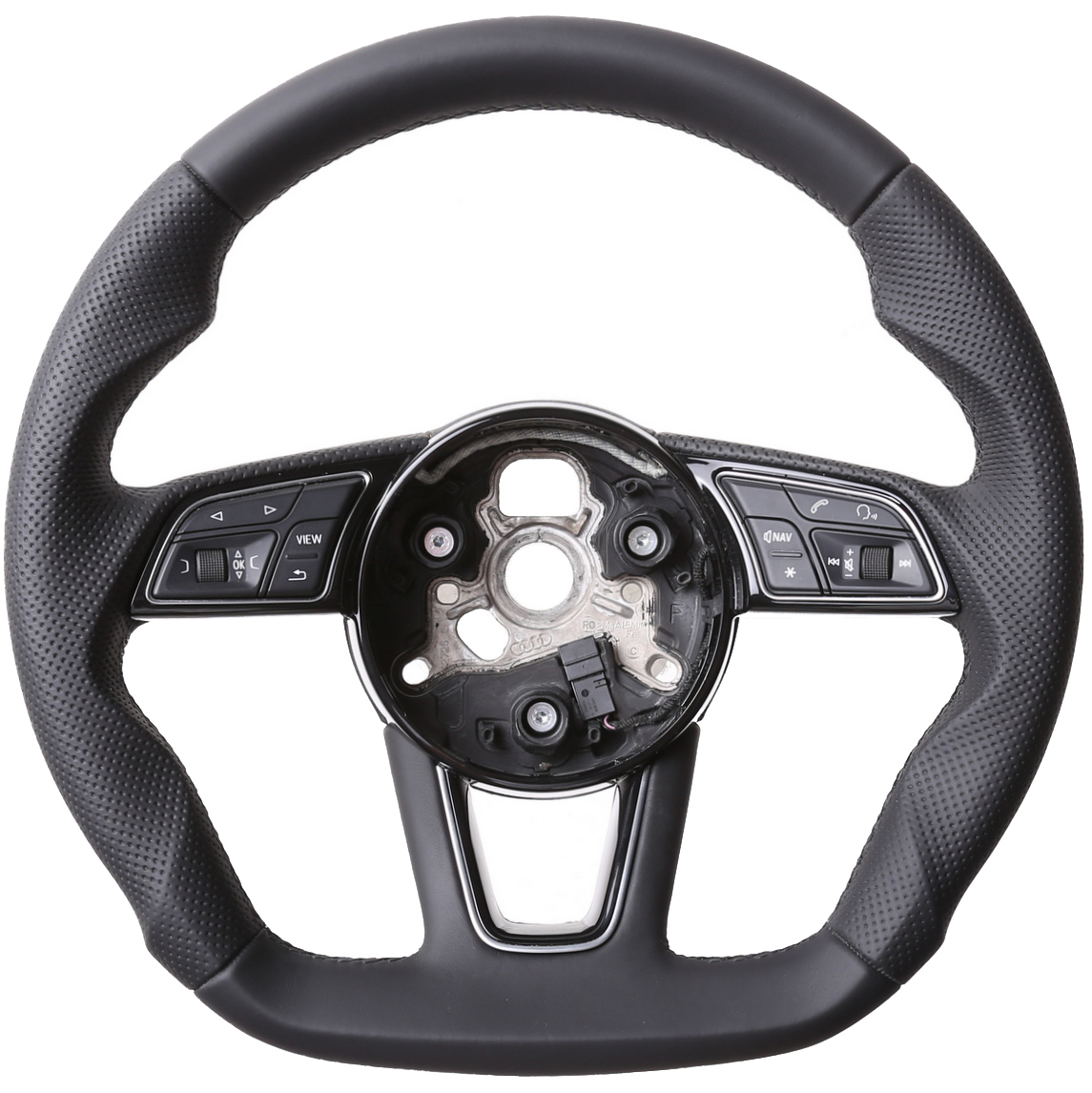 Audi Lenkrad A4 A1 S1 A3 A6 S6 A7 A8 Q3 Abgeflacht Kombibezug Naht schwarz