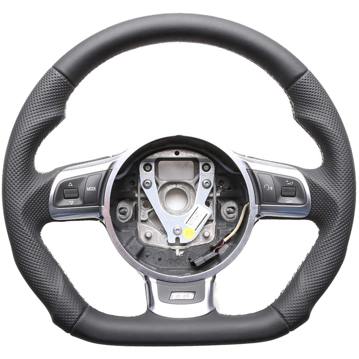 Audi Lenkrad TT TTS TTRS 8J A3 A8 S3 8P R8 RS5 RS6 Abgeflacht Kombibezug Naht silber