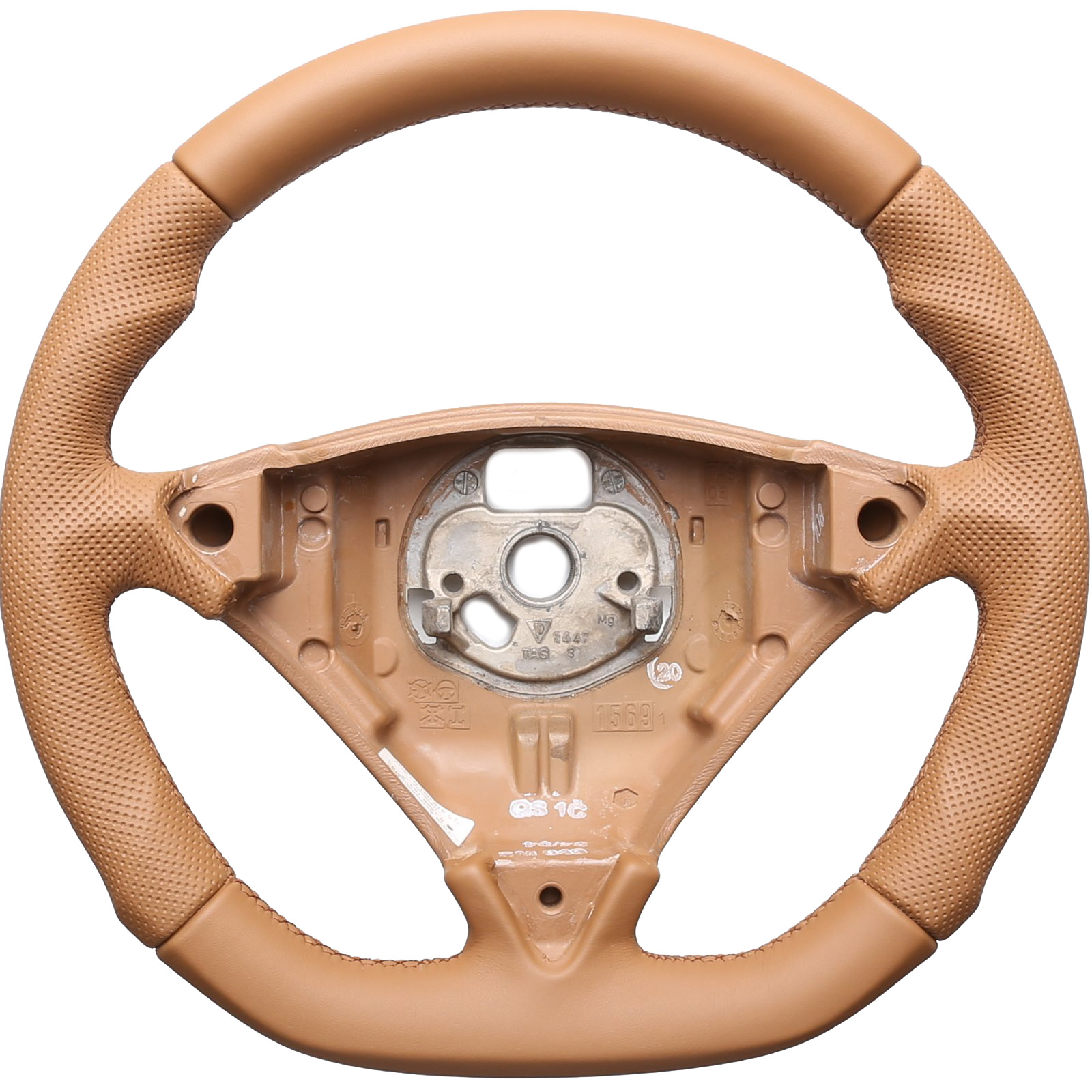 Porsche Lenkrad Cayenne Turbo 955 957 Abgeflacht Kombibezug Naht beige