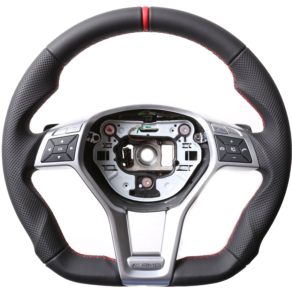 Mercedes Lenkrad C GLA SL Klasse W204 X156 R231 Abgeflacht 12Uhr Markierung rot Naht rot