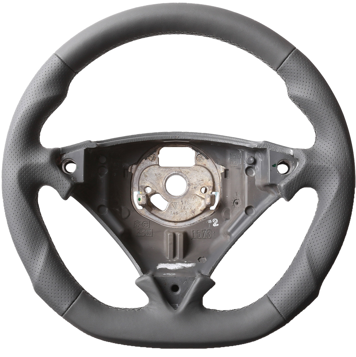 Porsche Lenkrad 955 957 Cayenne grau Abgeflacht Kombibezug Naht grau