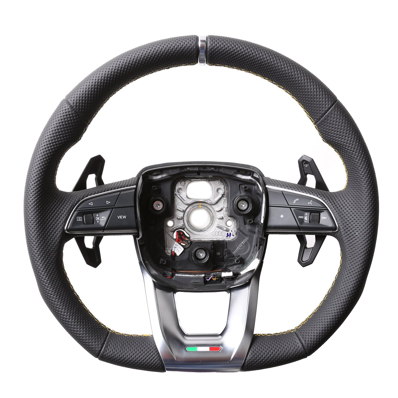 Lamborghini Lenkrad Urus Kombibezug 12 Uhr Markierung Naht gelb