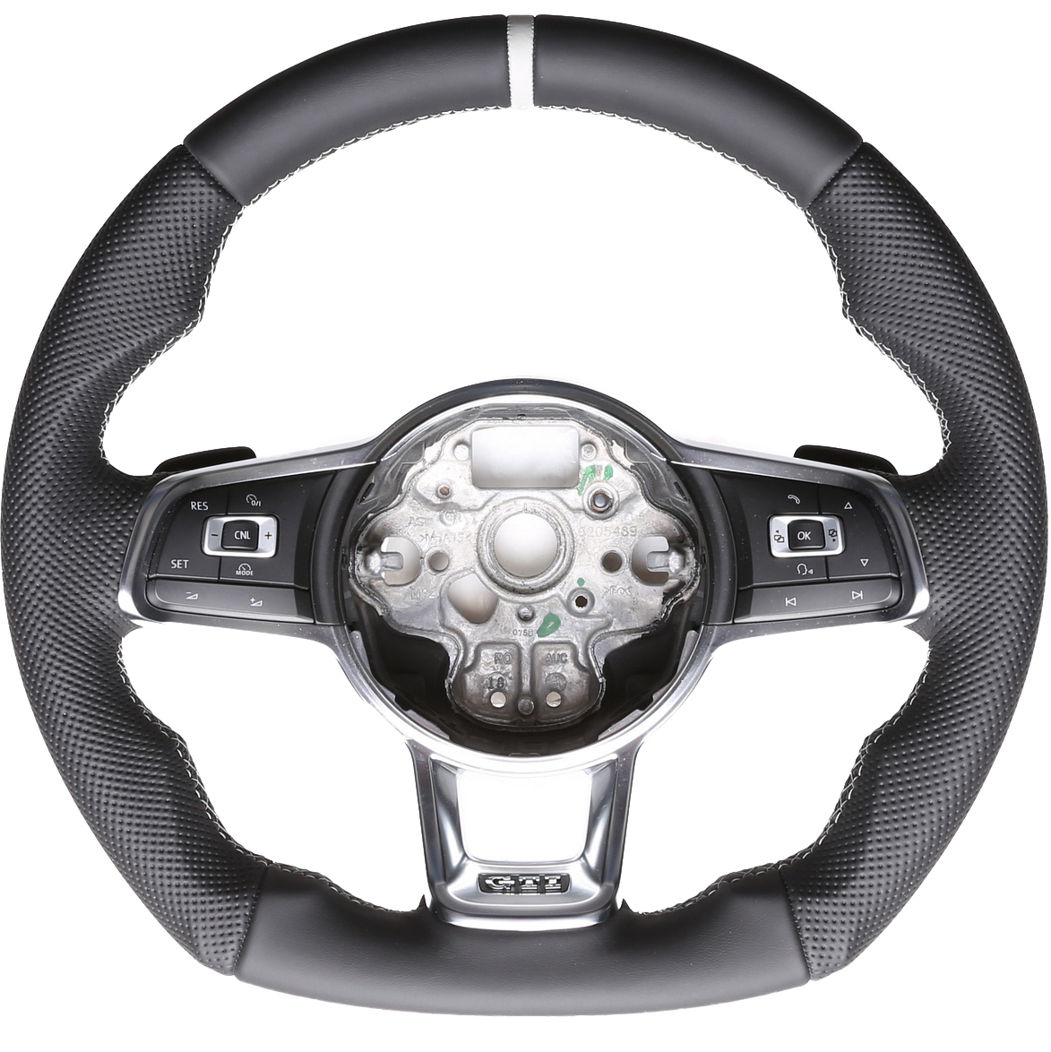 VW Lenkrad Golf 7 GTI Polo GTI GTD Polo Arteon Abgeflacht NEU Kombibezug 12Uhr Markierung grau