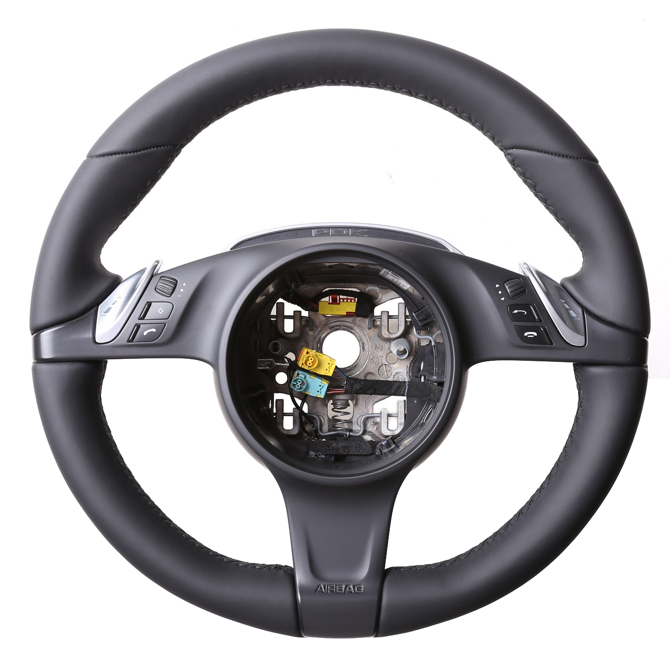 Porsche Lenkrad 911 958 970 987 997 Boxster Carrera nur Nappa Naht schwarz