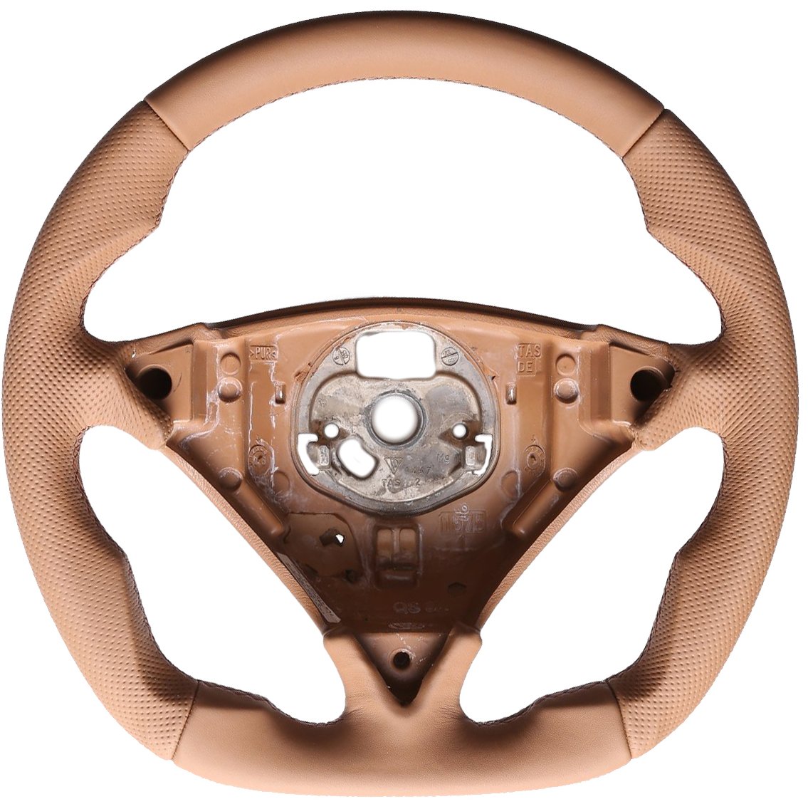 Porsche Lenkrad Cayenne Turbo 955 957 havannabeige Abgeflacht Kombibezug Naht beige