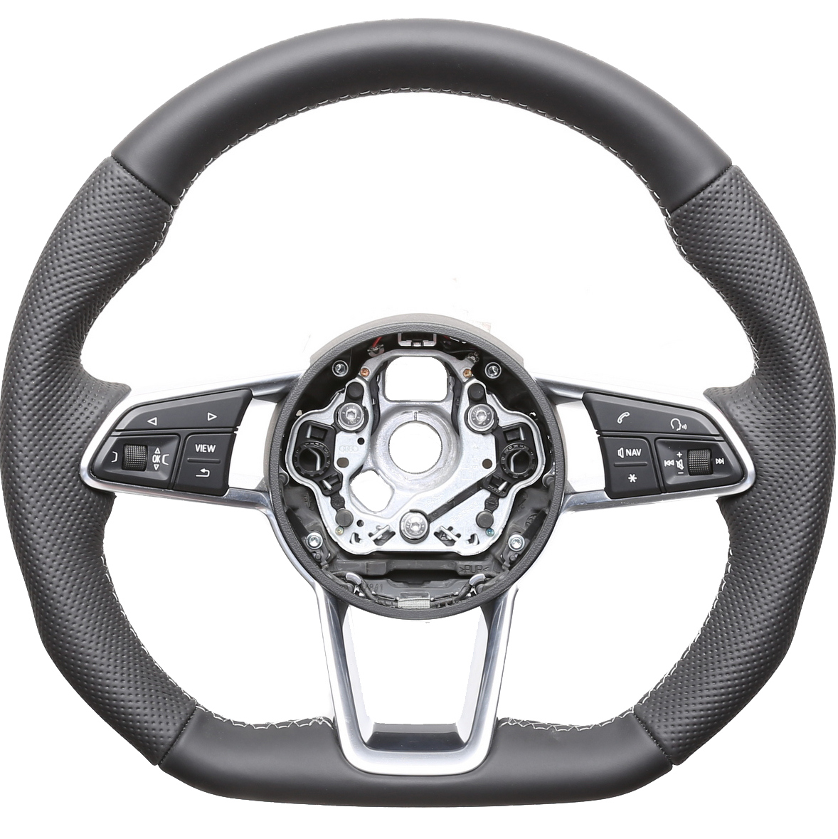 Audi Lenkrad TT TTS TTRS R8 Kombibezug Naht silber