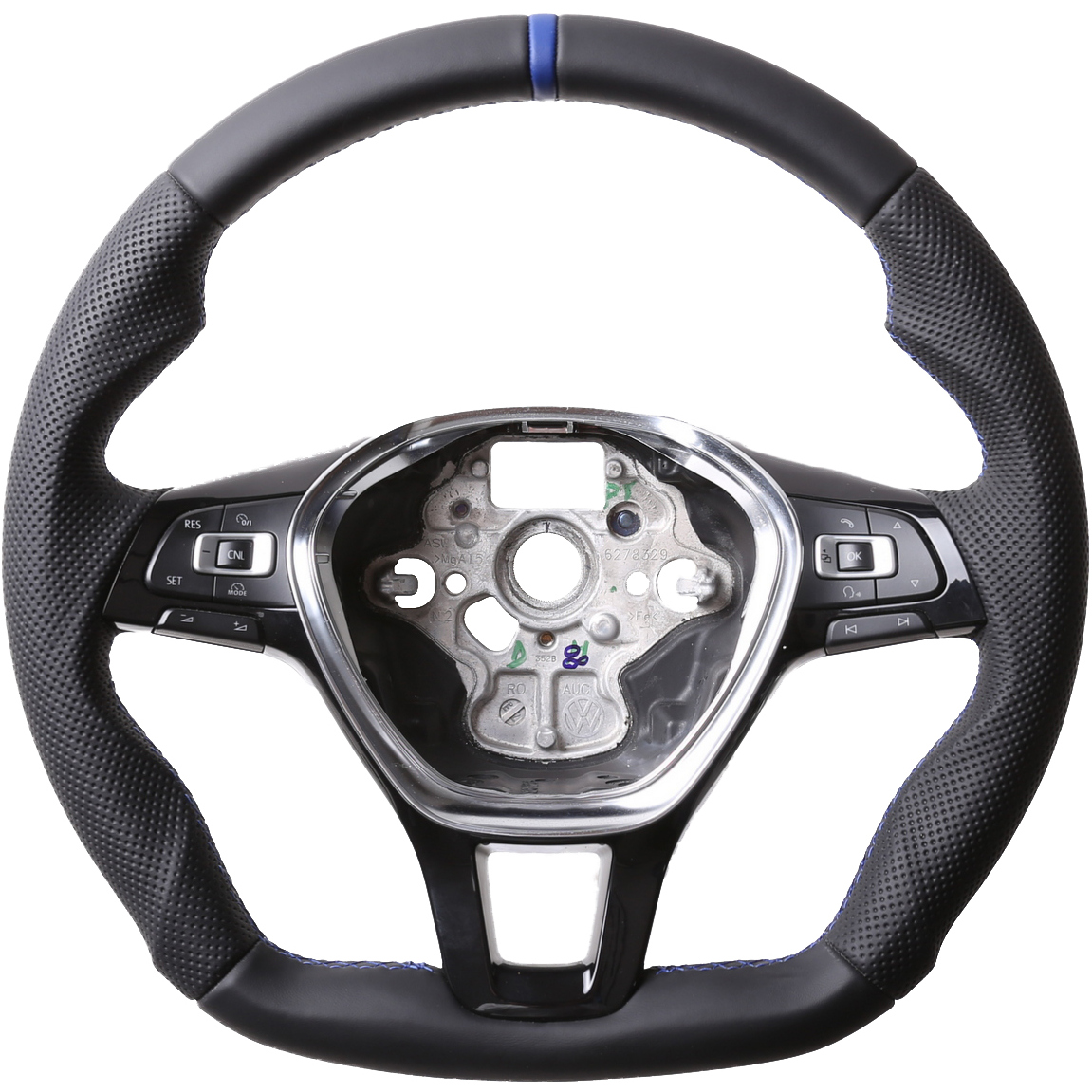 MAN Lenkrad TGE Abgeflacht Kombibezug 12 Uhr Markierung blau Naht blau