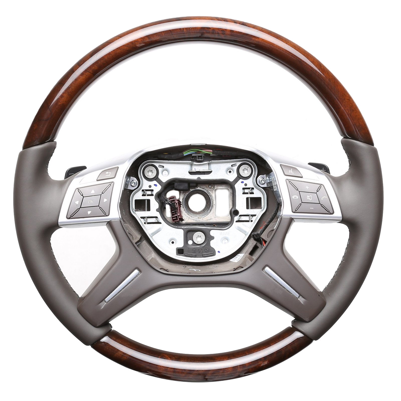 Mercedes Lenkrad W204 C Klasse W166 ML GL Nappa grau Naht grau