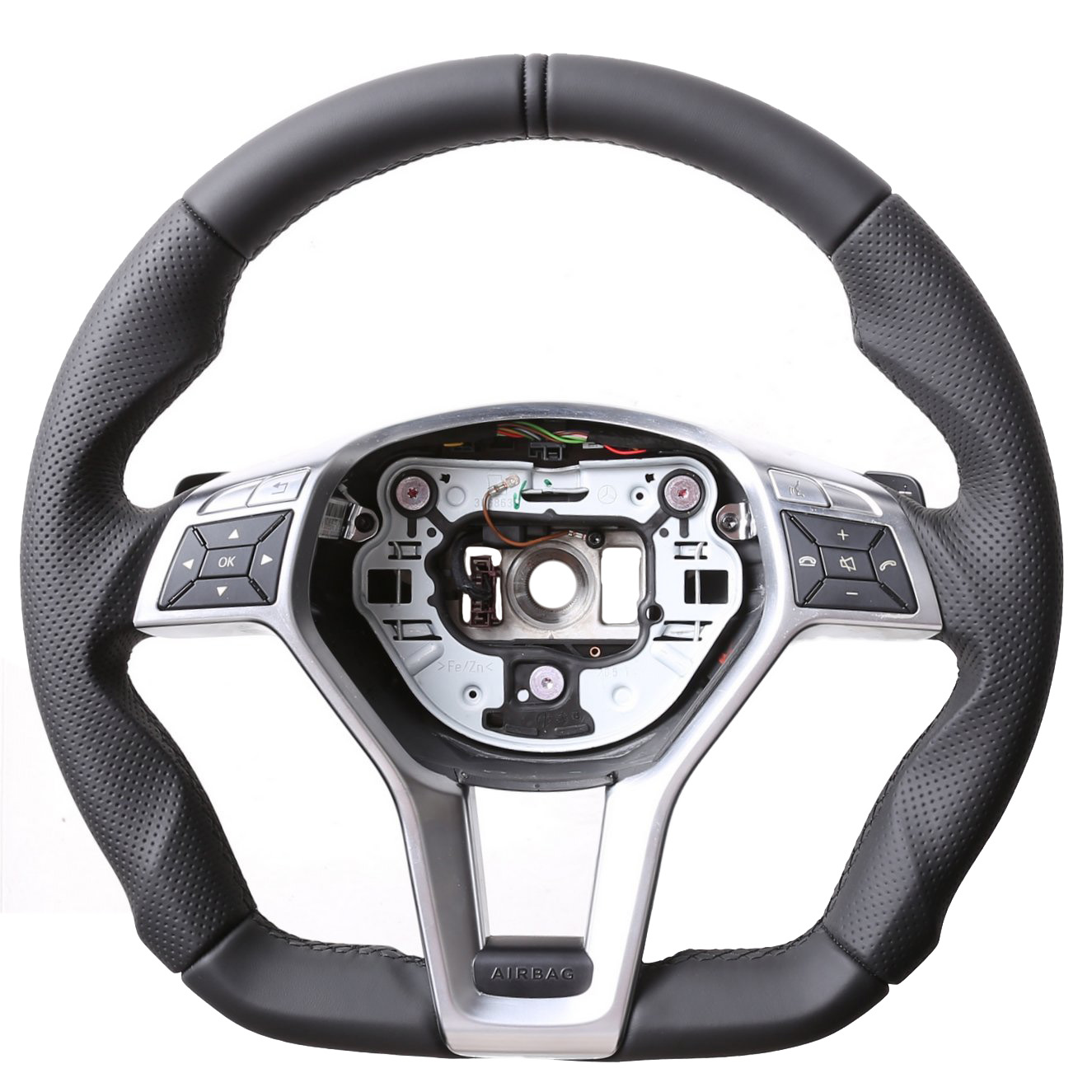 Mercedes Lenkrad C GLA SL Klasse W204 X156 R231 Abgeflacht Kombibezug 12 Uhr Markierung Naht schwarz