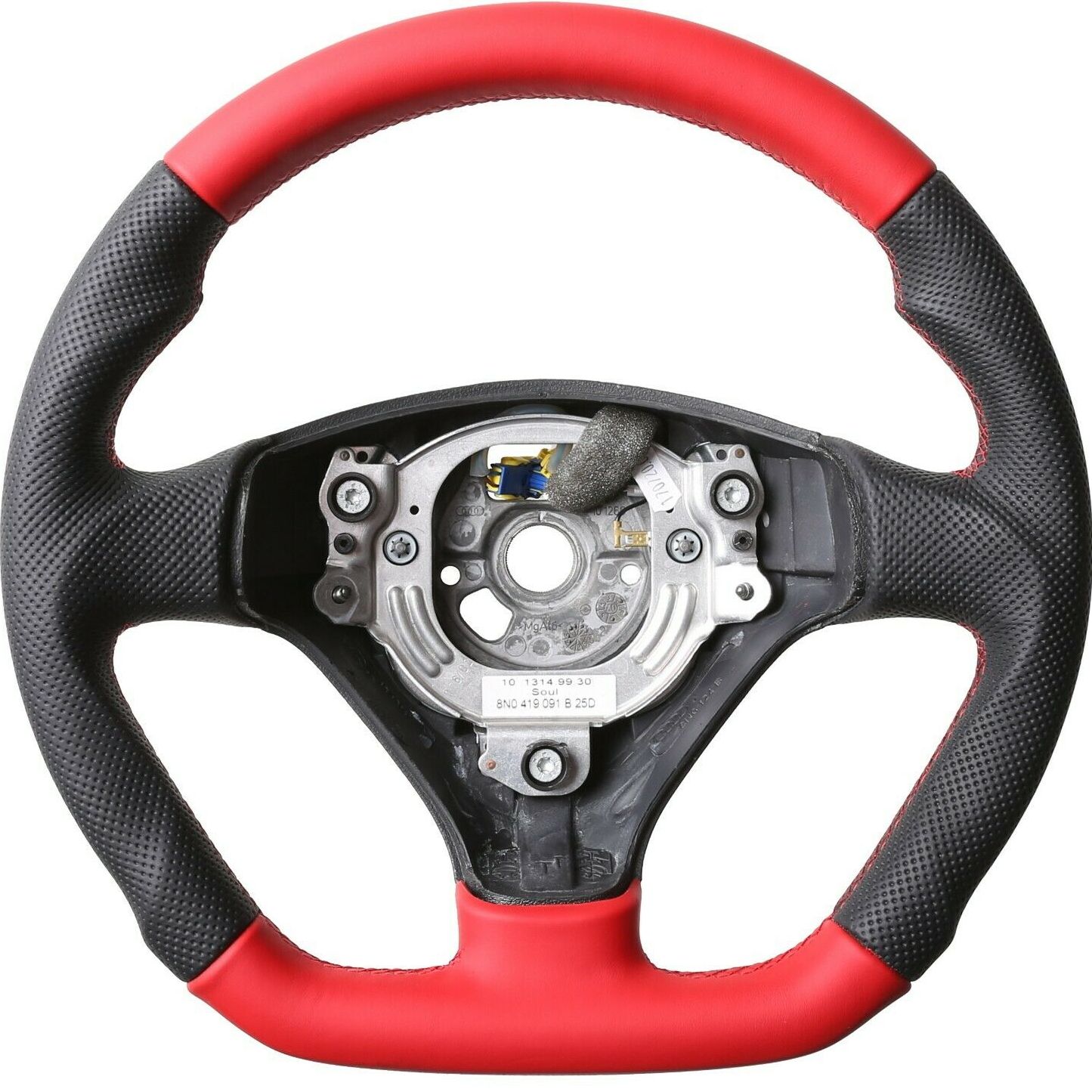 Audi Lenkrad A2 A3 A4 A6 A8 Audi TT Abgeflacht Bicolor rot Naht rot