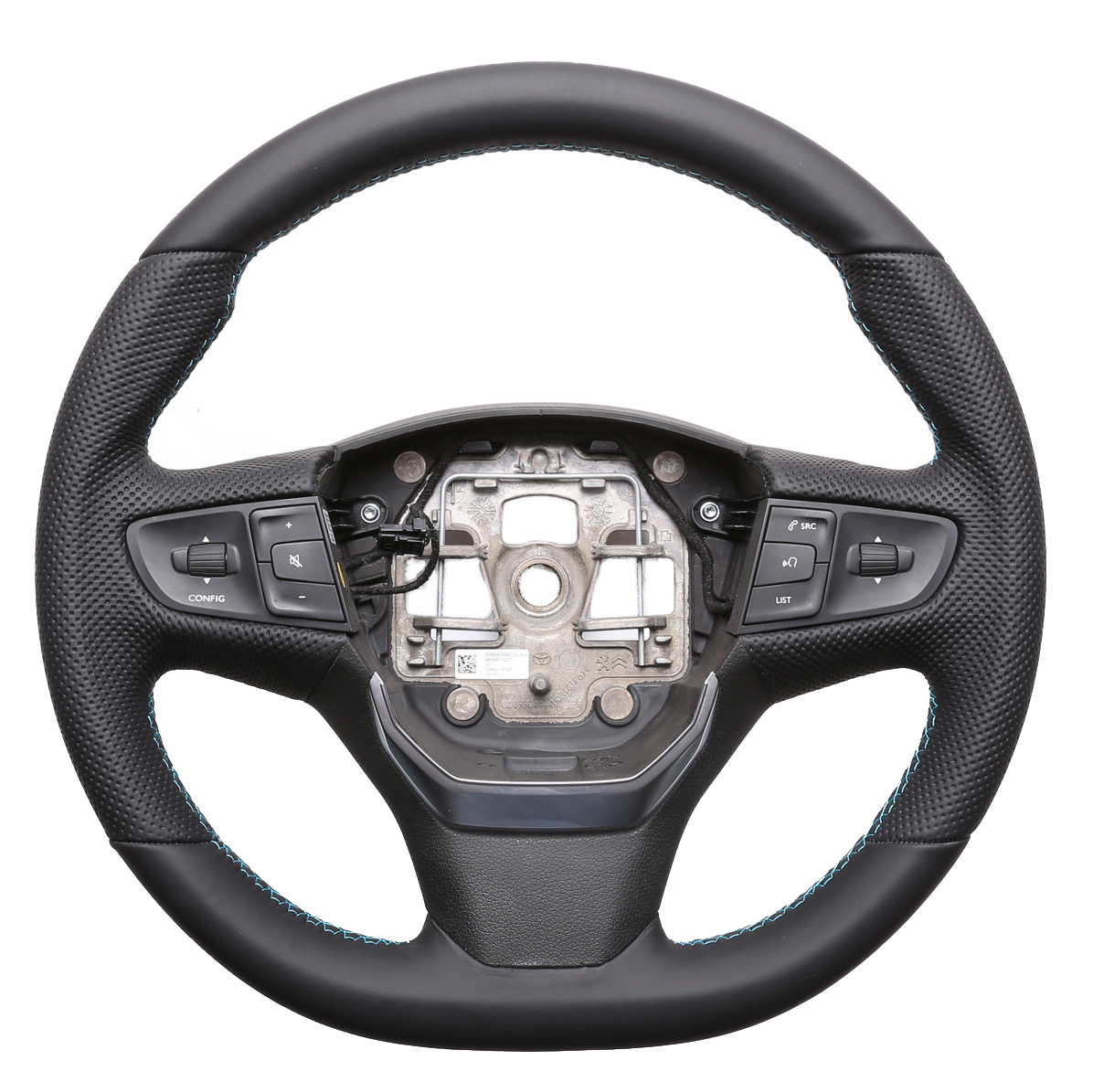 Peugeot Lenkrad Expert Traveller Toyota ProAce Verso Citroen Jumpy III Kombibezug Naht Türkis