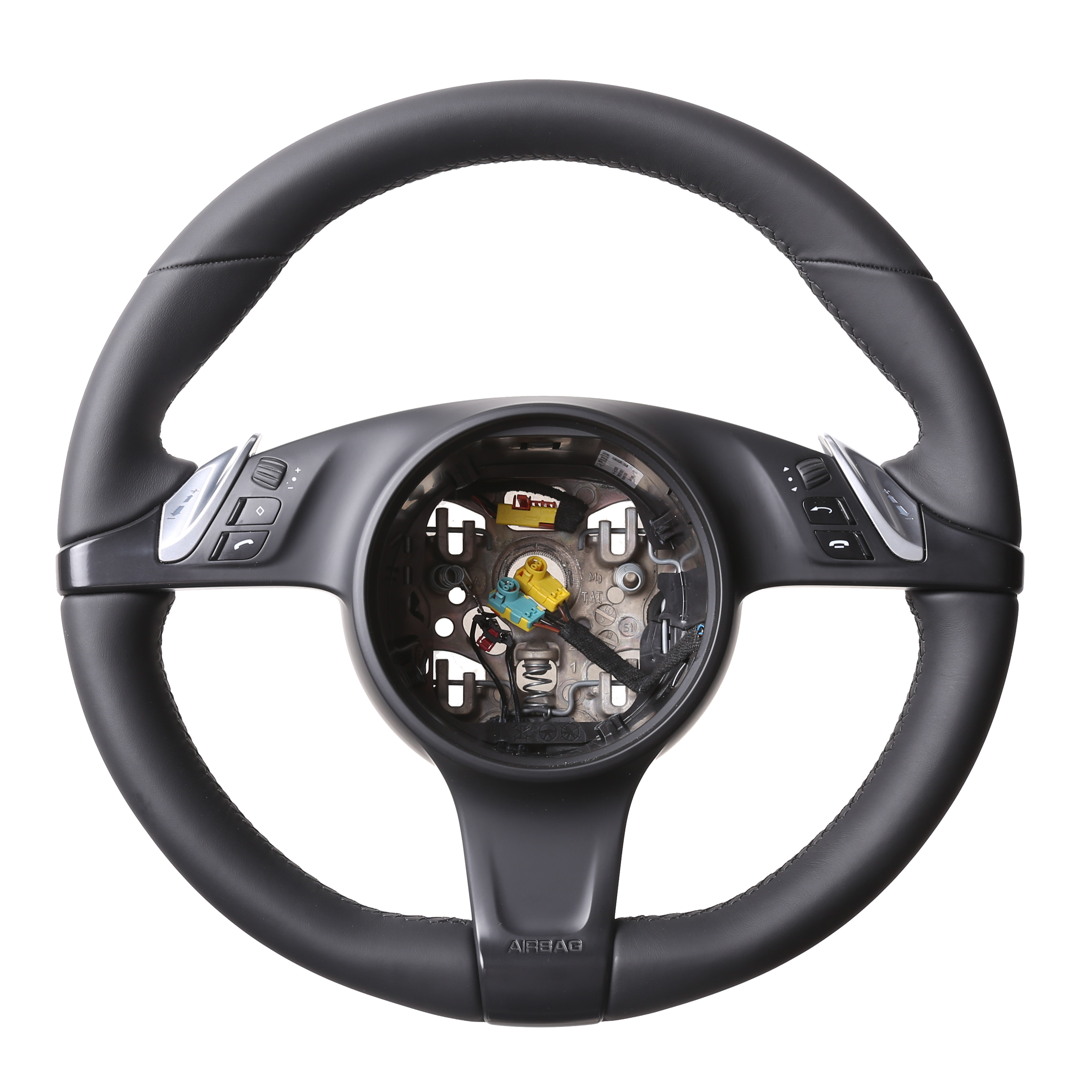 Porsche Lenkrad  911 958 970 987 997 Boxster Carrera nur Nappa Naht schwarz