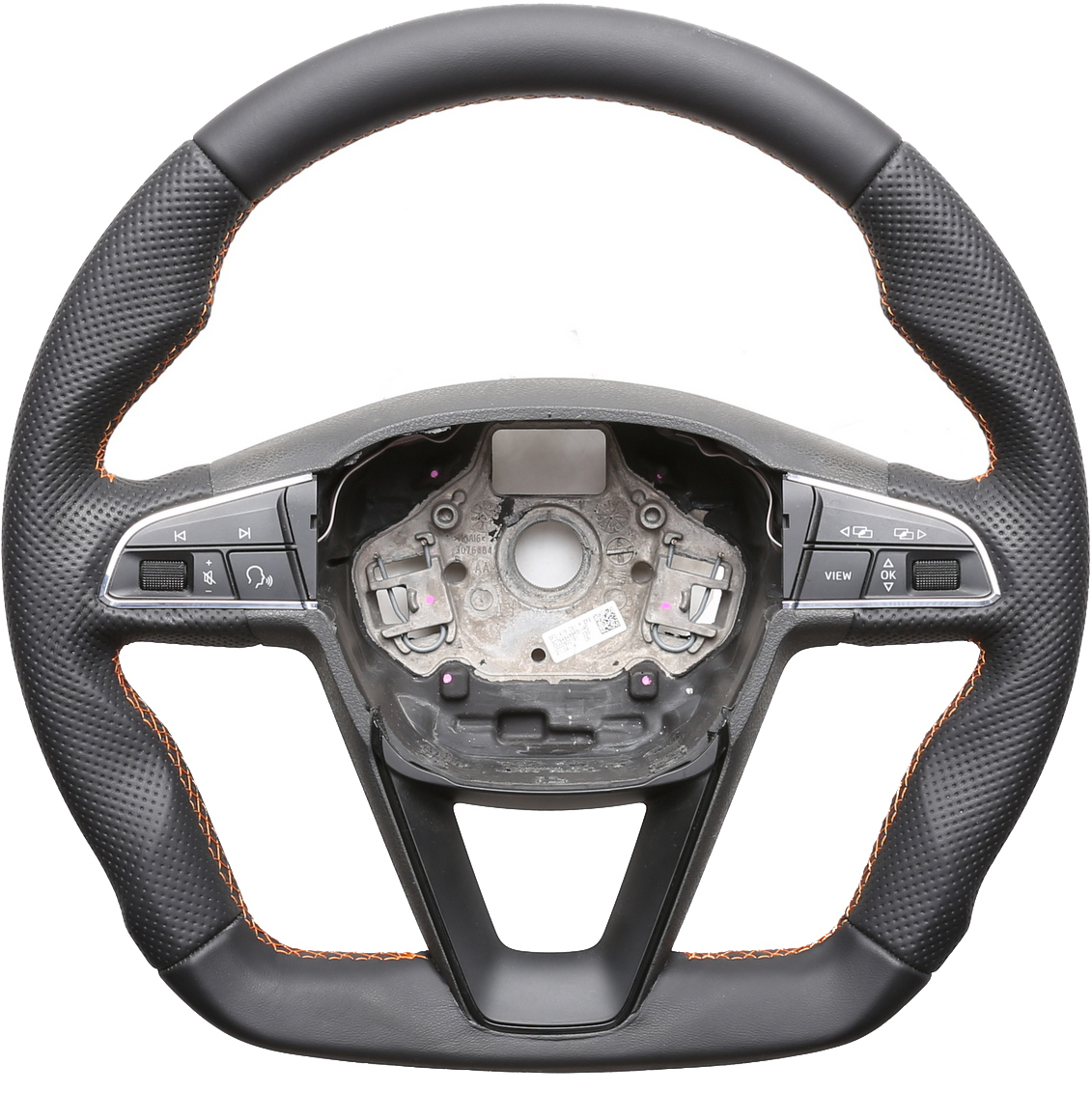 Seat Lenkrad Alhambra Arona Ateca Ibiza Leon Tarraco Toledo Abgeflacht Kombibezug Naht orange