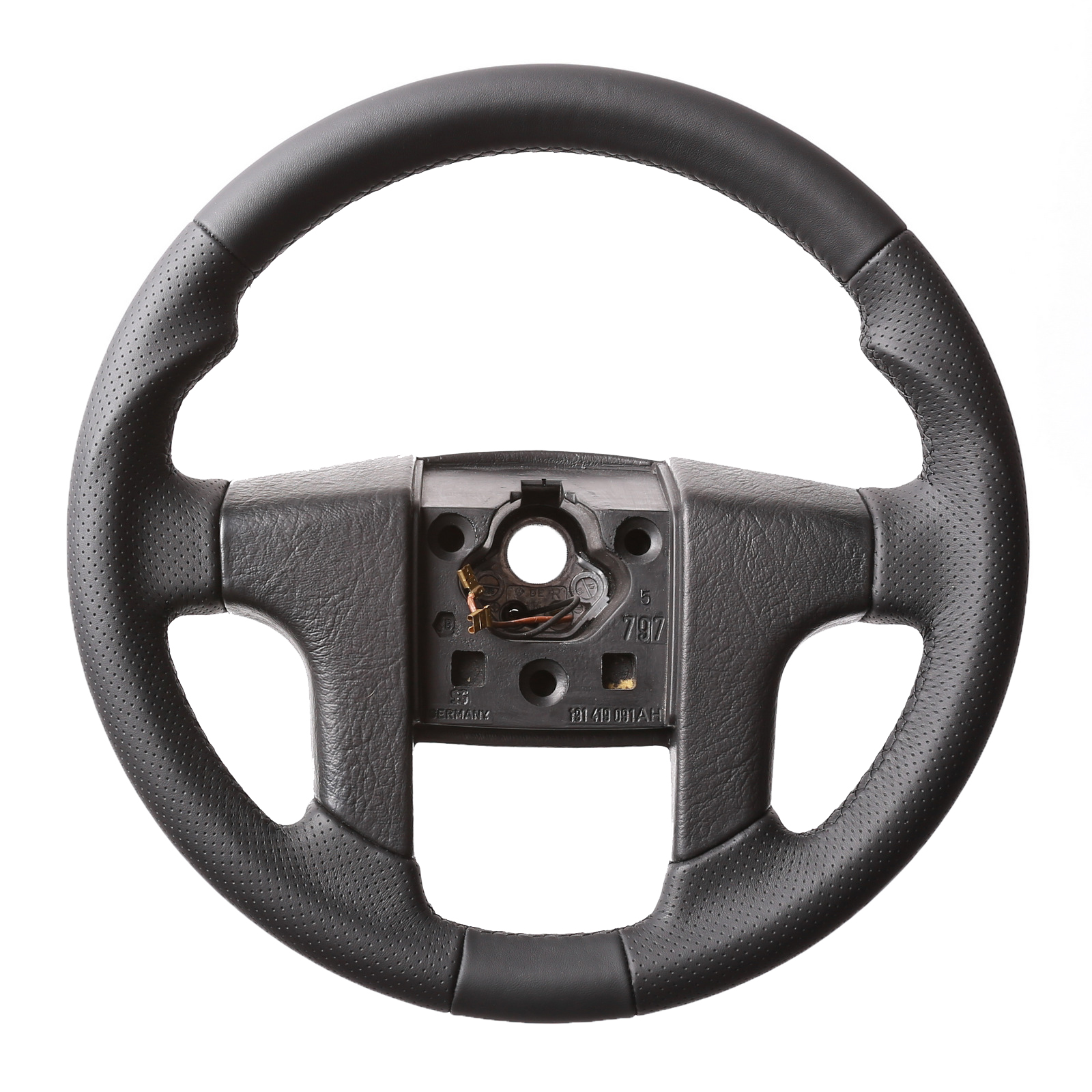 VW Lenkrad Passat 35i Vr6 G60 Golf 2 GTi Daumenauflagen Kombibezug Naht schwarz