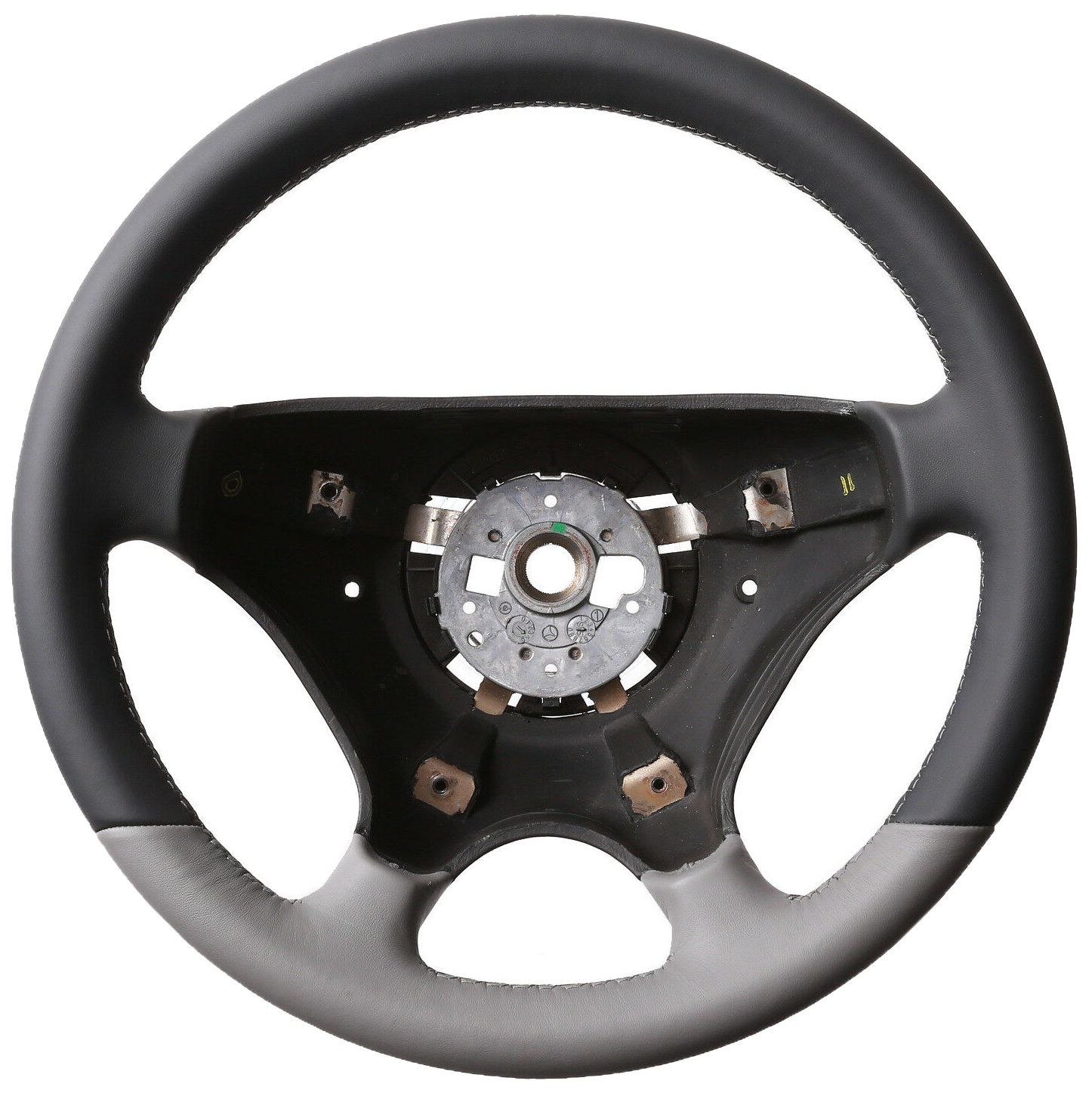 Mercedes Lenkrad W202 W124 R129 C E SL Sport Klasse nur Nappa Naht schwarz