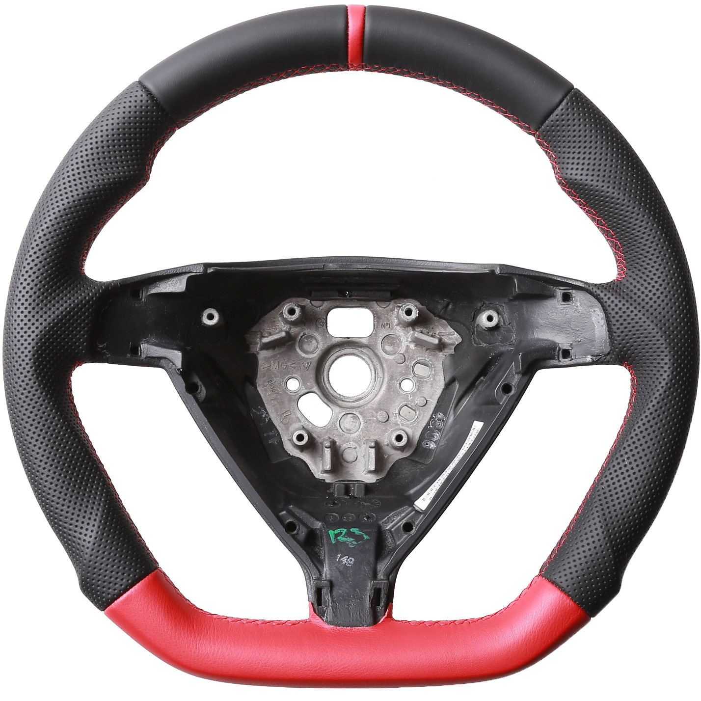 Porsche Lenkrad  911 997 Boxster Cayman Bicolor schwarz rot Abgeflacht 12Uhr Markierung rot