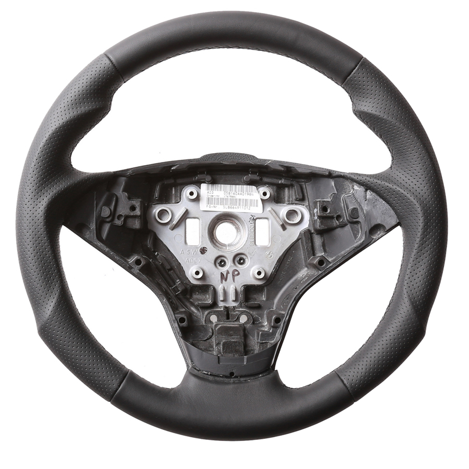 BMW Lenkrad E60 61 63 64 M-Sport Lenkrad Tuning Kombibezug Naht schwarz