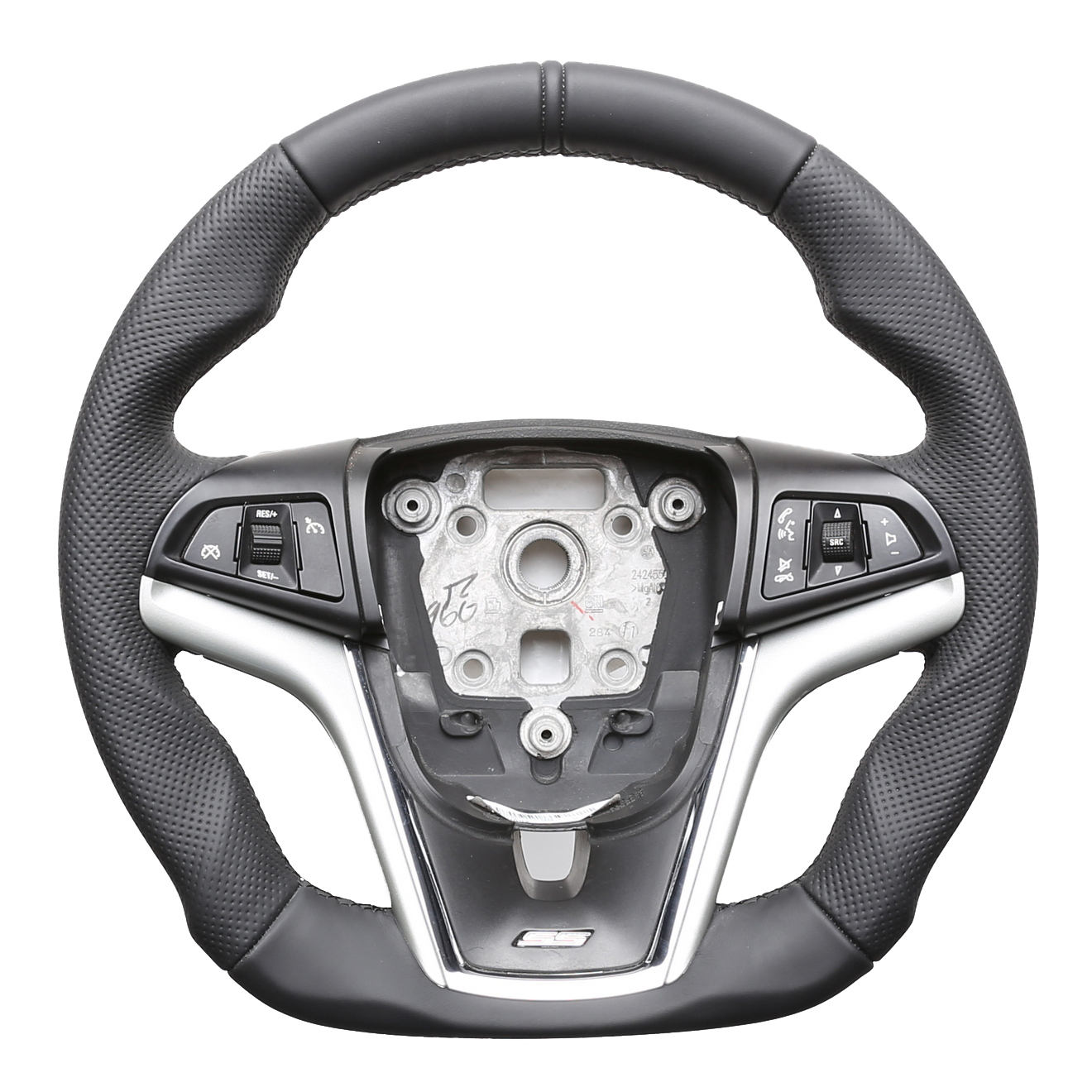 Chevrolet Lenkrad Camaro SS Abgeflacht Kombibezug 12 Uhr Markierung Naht schwarz