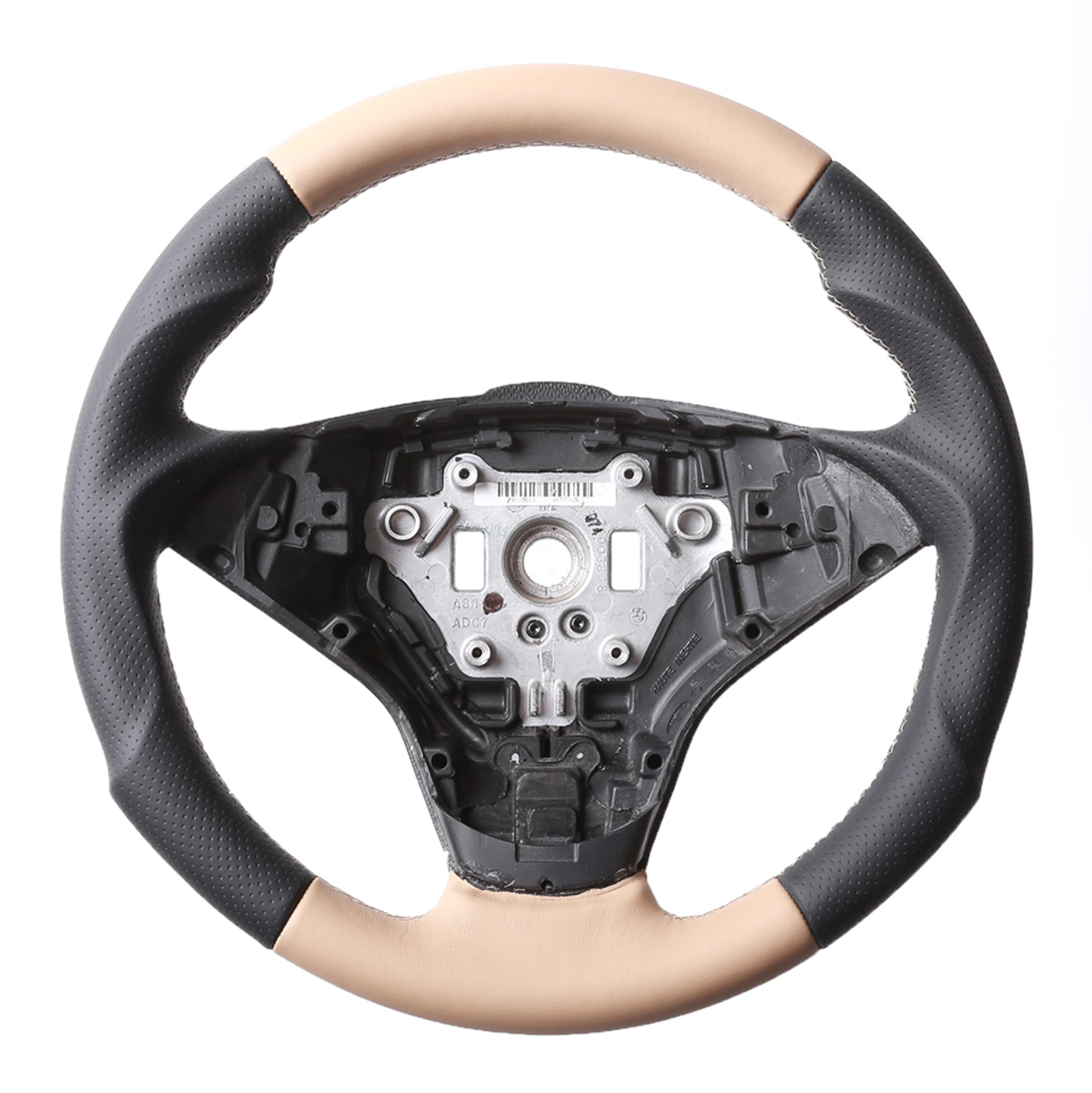 BMW Lenkrad E60 61 63 64 Sport Tuning Bicolor beige Kombibezug Naht beige