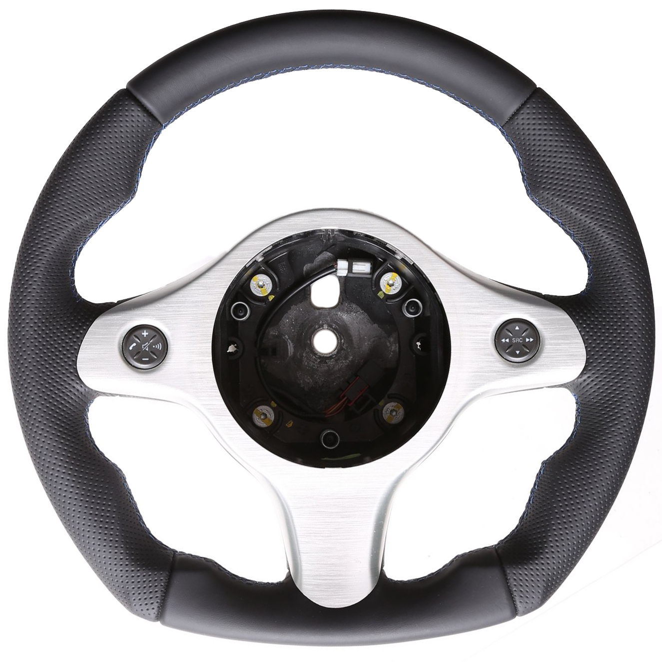 Alfa Romeo Lenkrad 159 Brera Spider Abgeflacht NEU Kombibezug Naht blau