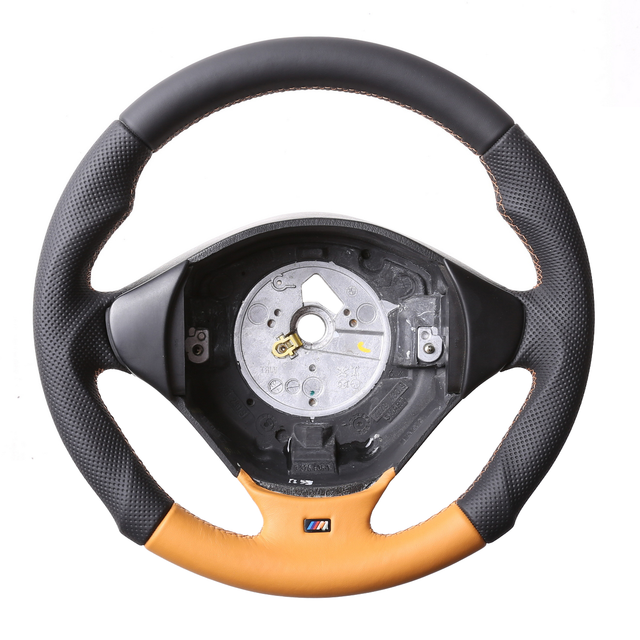 BMW Lenkrad E36 E38 E39 Z3 M-Sport Tuning Bicolor orange Kombibezug Naht orange