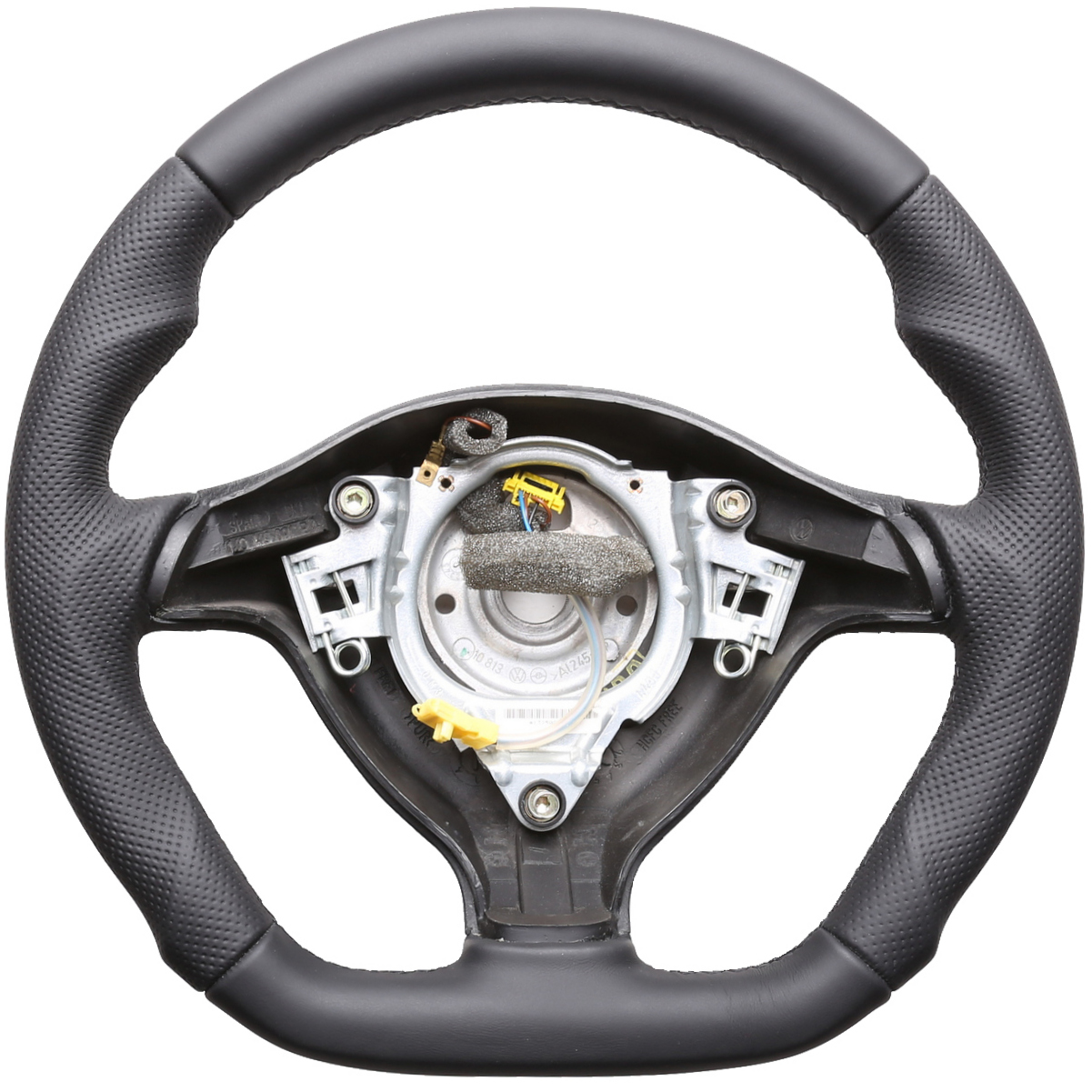 VW Lenkrad Golf 4 Passat 3B 3BG Seat Leon Abgeflacht Kombibezug Naht schwarz