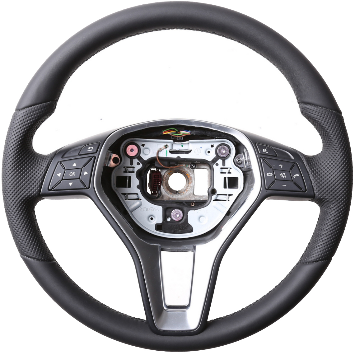 Mercedes Lenkrad B E SLK Klasse W246 W212 R172 Klassisch Kombibezug Naht schwarz