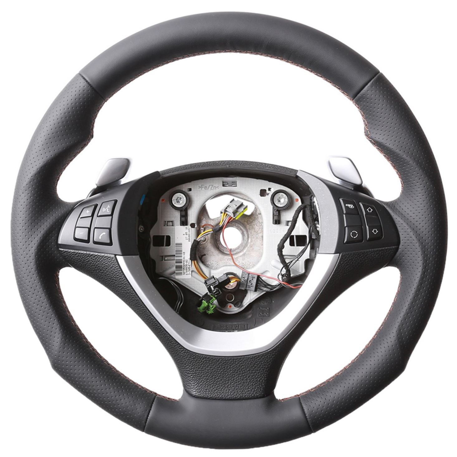 BMW Lenkrad X5 E70 X6 E71 E72 Tuning Kombibezug Naht braun