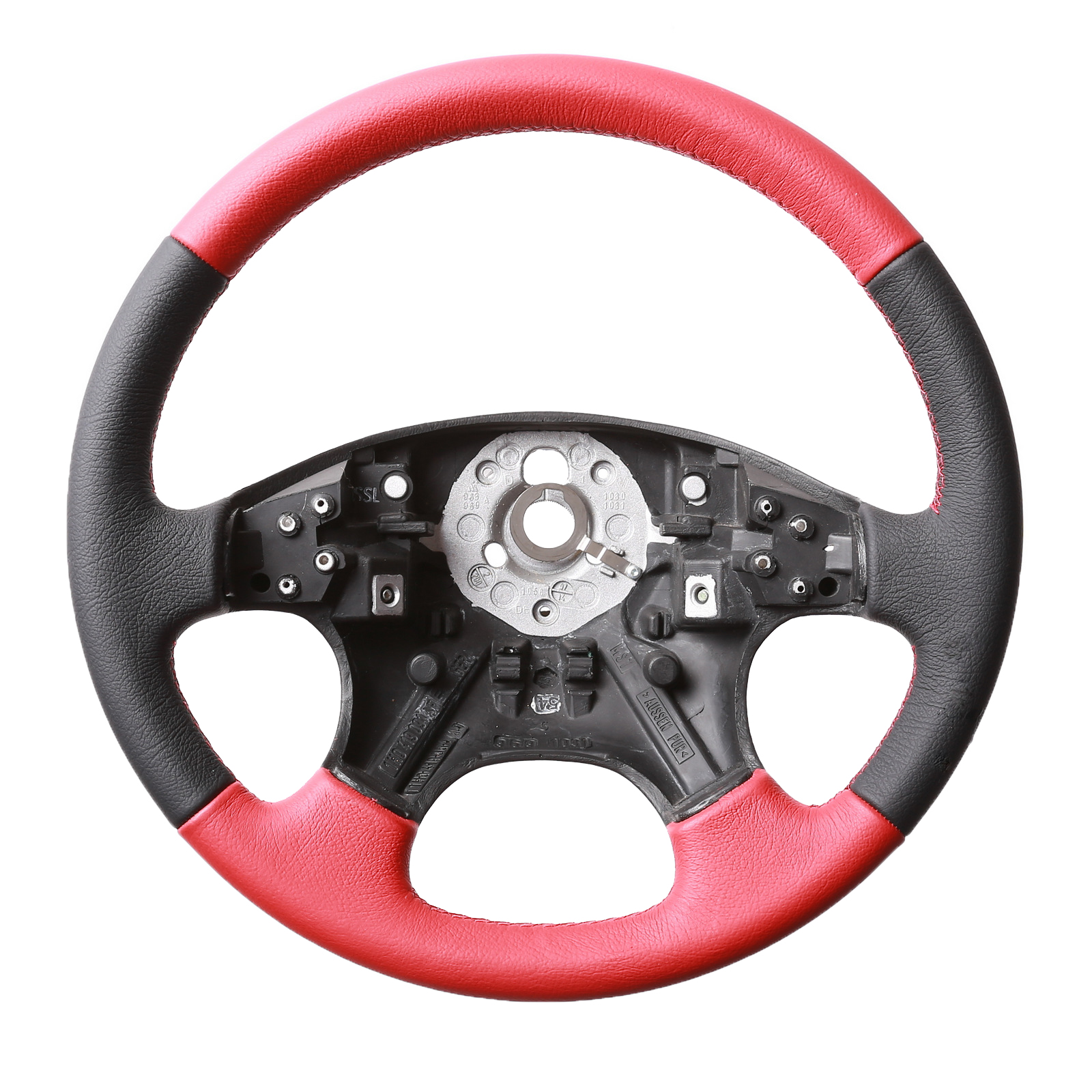 VW Lenkrad Passat 35i Bicolor rot Klassisch nur genarbt Naht rot