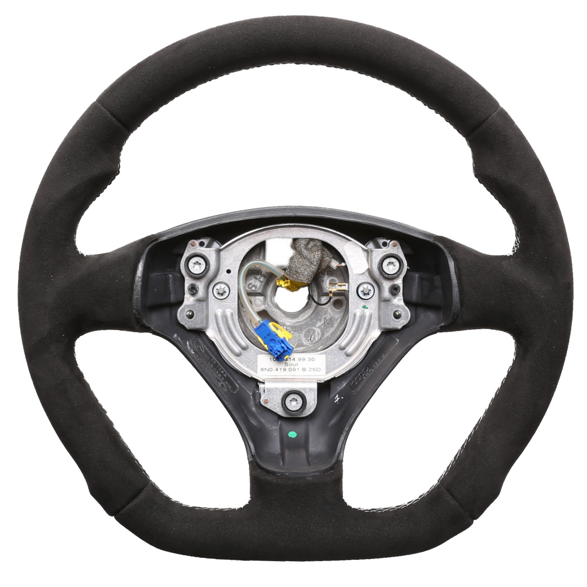 Audi Lenkrad A2 A3 A4 A6 A8 Audi TT Abgeflacht Alcantara Naht silber