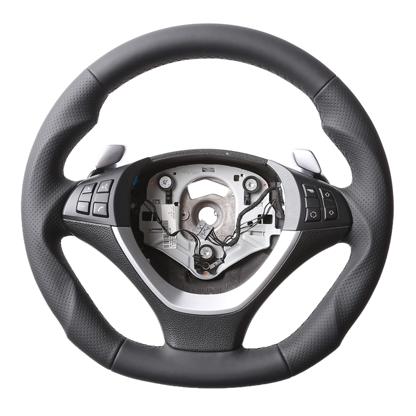 BMW Lenkrad X5 E70 X6 E71 E72 SMG Abgeflacht Kombibezug Naht schwarz