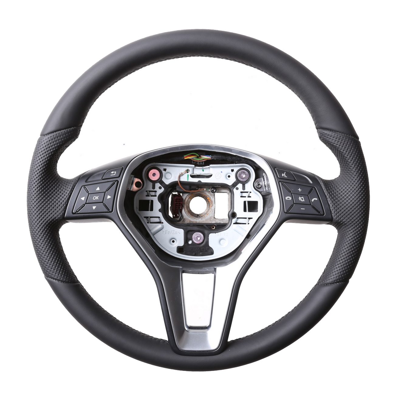 Mercedes Lenkrad C GLA SL Klasse W204 X156 R231 Klassisch Kombibezug Naht schwarz