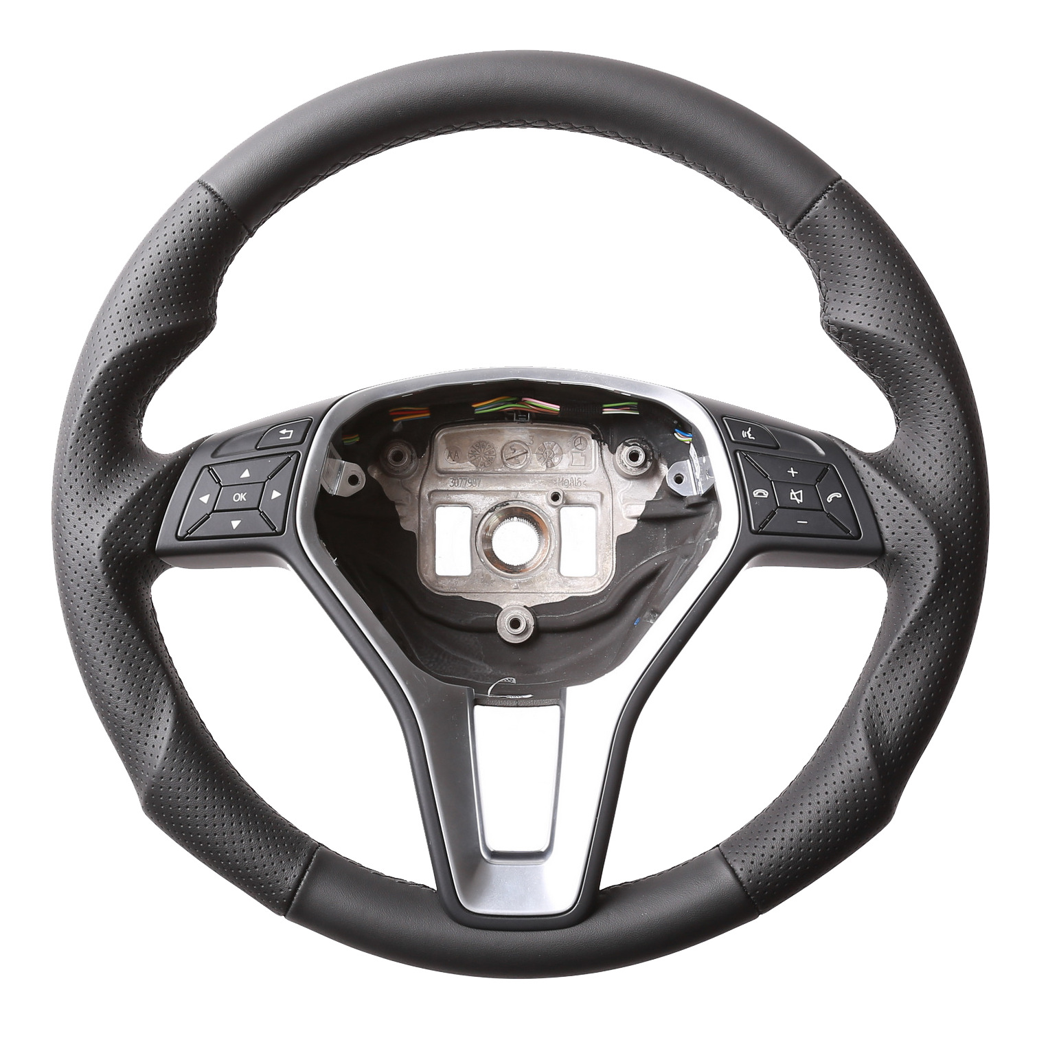 Mercedes Lenkrad C E Klasse SL GLK SLK CLA Tuning Kombibezug Naht schwarz