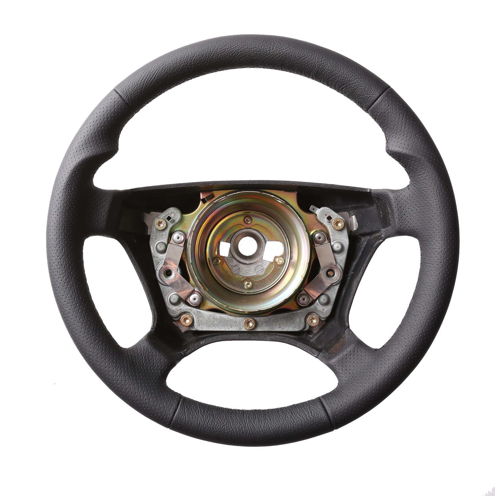 Mercedes Lenkrad W202 W124 W210 W140 C E S Klasse Daumenauflagen Kombibezug genarbt Naht schwarz